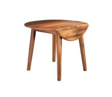 Berringer – Rustic Brown – Round Drm Drop Leaf Table D199-15