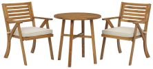 Vallerie – Brown – Chairs W/Cush/Table Set (Set of 3) P305-050