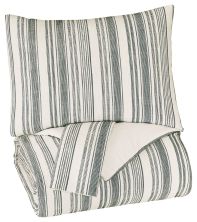Reidler – Ivory / Black – Queen Comforter Set Q489023Q