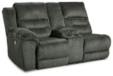 Nettington – Smoke – Laf Power Rec Loveseat W/Console 4410101