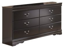 Huey – Black – Six Drawer Dresser B128-31
