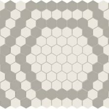 American Olean Unglazed Mosaics Ice White/Light Smoke Hex Hexagon UNM-HX-AO17