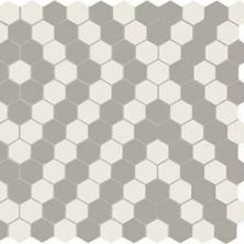 American Olean Unglazed Mosaics Ice White/Light Smoke/Diamond Hexagon UNM-HX-AO20