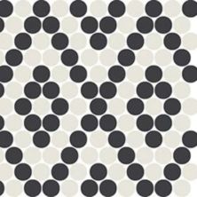 American Olean Unglazed Mosaics Ice White/Black Penny Rounds UNM-PR-0A97