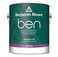 Benjamin Moore Ben Interior Paint- Matte Available in thousands of colors, Ready Mix White bWIP-N624