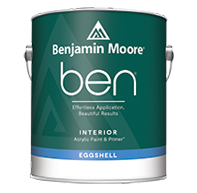 Benjamin Moore Ben Interior Paint- Eggshell Available in thousands of colors, Ready Mix White bWIP-N626