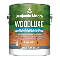 Benjamin Moore Woodluxe Water-Based Deck + Siding Exterior Stain – Ultra Flat Solid All 3,500+ Colors WDLX-695
