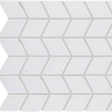 Daltile Color Wheel Retro Mosaic Arctic White Chevron 0190CHEV