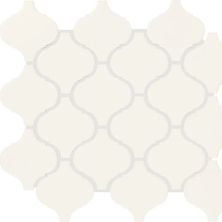 Daltile Color Wheel Retro Mosaic Matte Arctic White Arabesque 0790ARA