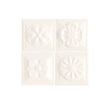 Daltile Fashion Accents 190 Arctic White Bouquet Insert 2″ x 2″ (set of 4) FA5122DOTS1P