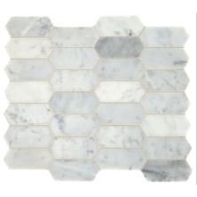 Daltile Marble Collection Deco Carrara White Elongated Hex M701-1213HONELOHEX
