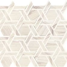 Daltile Fonte Deco Pier White Blend Rotating Hexagon DA46