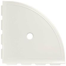 Daltile Bath Accessories White Gloss Large Corner Shelf with Flange CN10BA6801P