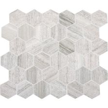 Daltile Limestone Collection Deco Chenille White 12×24 Hexagon L191-1224HONHEX
