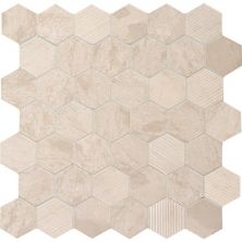 Daltile Limestone Collection Deco Adour Creme 12×24 Hexagon L341-1818