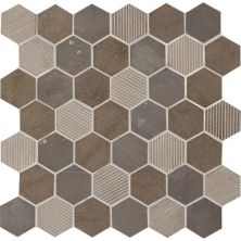 Daltile Limestone Collection Deco Sormonne Brun Hexagon L351-1224