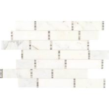 Daltile Marble Collection First Snow Elegance Random Linear Mosaic (Polished) M1901118RDMS1L