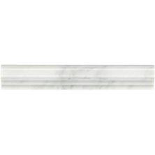 Daltile Marble Collection First Snow Elegance Chair Rail Honed and Polished M190212CR1L