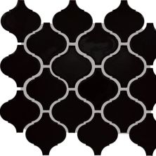Daltile Color Wheel Retro Mosaic Matte Black Arabesque K711ARA