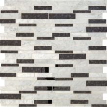 Daltile Lavaliere Deco Carrara White/Black Ant Mirror Random Linear LV20