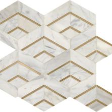 Daltile Lavaliere Deco Alluring White/Brass Intermix LV27