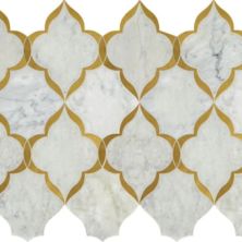 Daltile Lavaliere Deco Carrara White/ Brass Kapali LV34