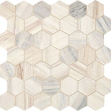 Daltile Fonte Mosaic Pier White Hexagon M012-2