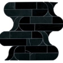 Daltile Pietra Divina Mosaic Nero Marquina Cupola M462-CUP