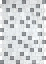 Daltile Perfit Mosaix White Carrara & Glass PT48BKJ11SEPL