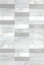 Daltile Perfit Mosaix White Carrara & Glass PT52STS14SEPL