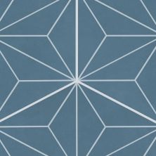 Daltile Scrapbook Mosaic Keepsake Blue Asanoha Hexagon SB39HEX