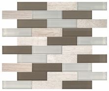 Daltile Simplystick Mosaix Chenille white and glass Blend SK17BKJ14SEMX
