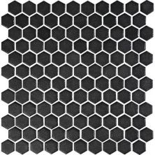 Daltile Uptown Glass Matte Ebony UP221HEXMS1P