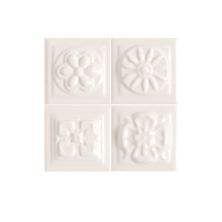 Daltile Fashion Accents 100 White Bouquet Insert 2″ x 2″ (set of 4) FA5022DOTS1P