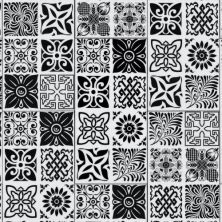 Trucor Tile Collection Abstract Black White S1113-D9836