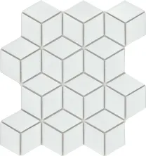 Emser Influence White W95INFLWH1012MCU-InfluenceWhite10125.5mmGlossCubeMosaicMesh