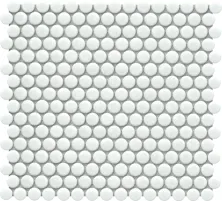 Emser Influence White W95INFLWH1112MOP-InfluenceWhite11125.5mmGlossPennyMosaicMesh
