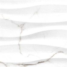 Emser Sculpture White Wave 13"x36"