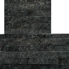 Emser SLATE, QUARTZITE & SANDSTONE Black Quartzite - Mini Stacked Mini Corner Set 6" X 24" X 1.25"