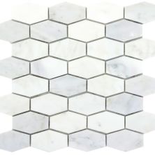 Emser Marble Winter Frost Winter Frost Hexagon Wide Mosaic – Mesh Mosaic M05WINTFR1212MHW