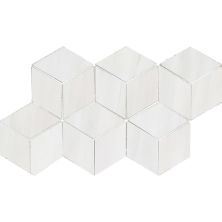 Happy Floors Dolomite White 3d Hex Mosaic Polished 6030-G