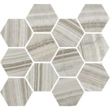 Happy Floors Onyx Silver Hexagon Mosaic Polished 7055-G