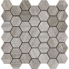 Happy Floors Stone & Marble Wooden White Hexagon Mosaic I PD152