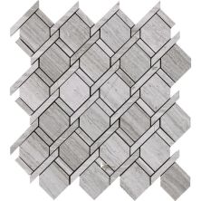 Happy Floors Stone & Marble Wooden White Rope Mosaic I PD153