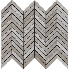Happy Floors Stone & Marble Wooden White Chevron Mosaic I PD154