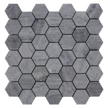 Happy Floors Stone & Marble Wooden Silver Hexagon Mosaic I PD162