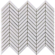Happy Floors Stone & Marble Thassos Chevron Mosaic I PD174