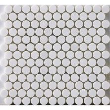 Happy Floors Stone & Marble Thassos Penny Round Mosaic I PD175