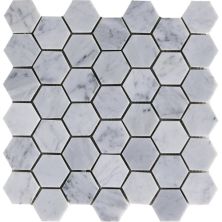 Happy Floors Stone & Marble Statuario Hexagon Mosaic I PD192