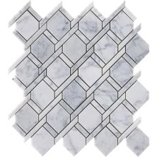 Happy Floors Stone & Marble Statuario Rope Mosaic I PD193